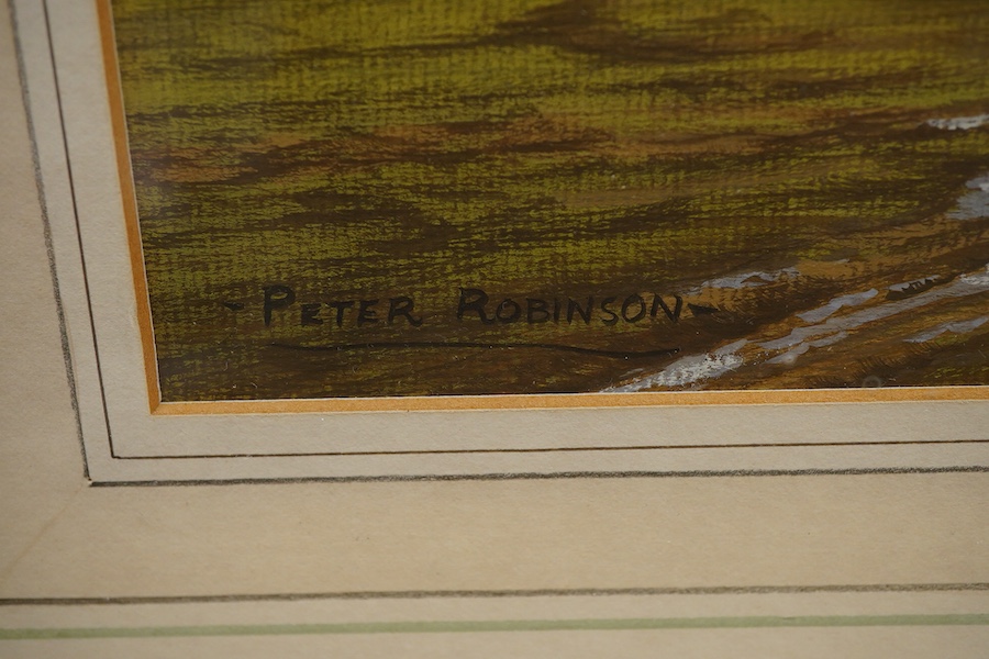 Peter Robinson (contemporary), Rural landscapes, each signed, two gouaches, largest 27 x 38cm